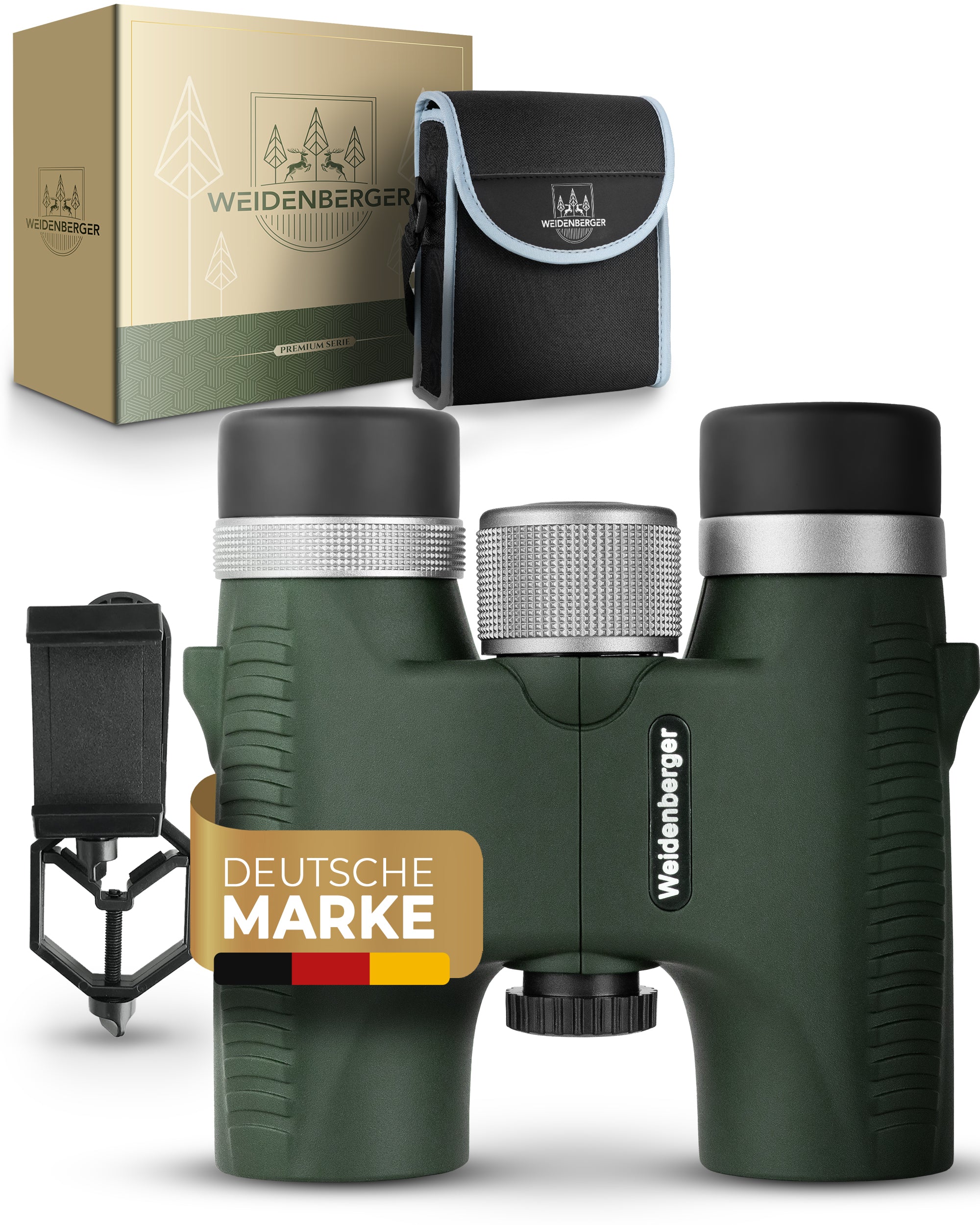 Weidenberger Fernglas 10x26, Magnesium Fernglas mit Nitrogenfüllung (Grün)