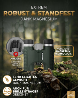 Weidenberger 10x26 Fernglas – Magnesium, stickstoffgefüllt, wasserdicht, BAK4 HD, FMC