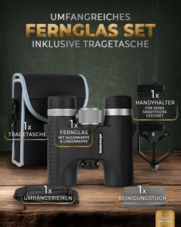 Weidenberger 10x26 Fernglas – Magnesium, stickstoffgefüllt, wasserdicht, BAK4 HD, FMC